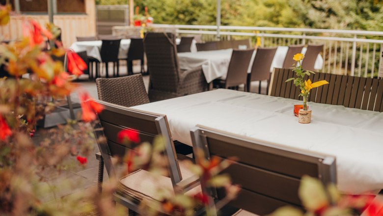 Der Platz im Gastgarten, © Niederösterreich Werbung/Daniela Führer Der Platz im Gastgarten, © Niederösterreich Werbung/Daniela Führer