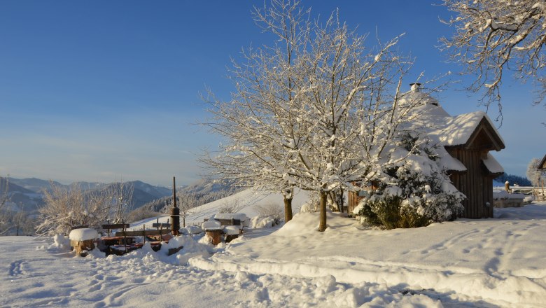 Our snow-covered barbecue hut, © Gottfried & Rosina Wagner Our snow-covered barbecue hut, © Gottfried & Rosina Wagner