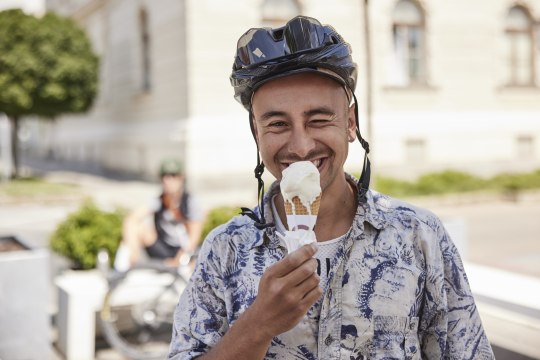 Kerékpáros megálló és finom fagylalt, © Stefan Mayerhofer