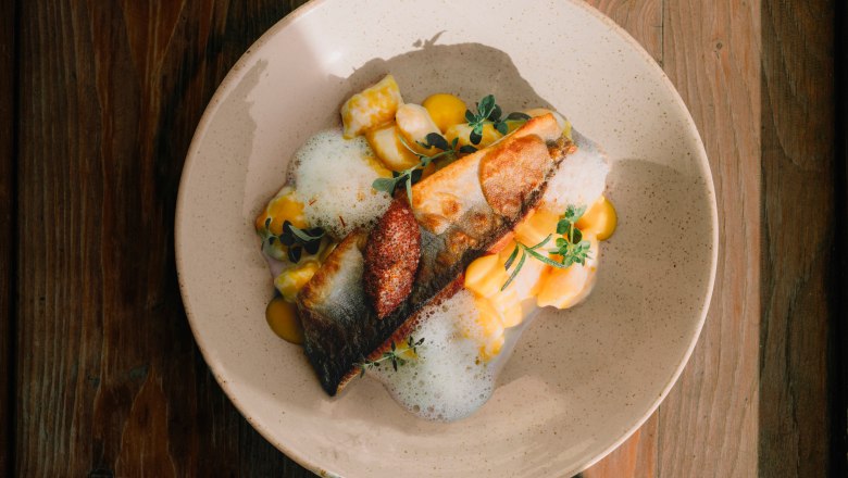 Char fillet, potato and saffron dumplings, © Niederösterreich Werbung/Julius Hirtzberger Char fillet, potato and saffron dumplings, © Niederösterreich Werbung/Julius Hirtzberger