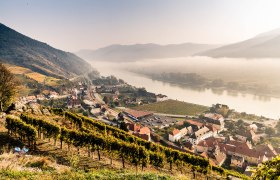 View from the Tausendeimerberg in Spitz in fall, © Robert Herbst View from the Tausendeimerberg in Spitz in fall, © Robert Herbst