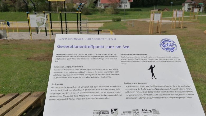 Generation meeting point Lunz am See on the school meadow, © Christian Paumann Generation meeting point Lunz am See on the school meadow, © Christian Paumann