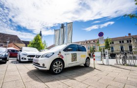 Charging station at the Langenlois timber yard, &copy; POV Robert Herbst