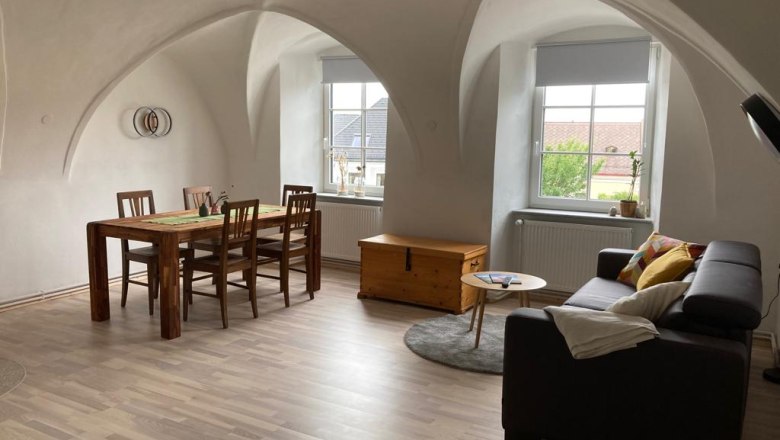 Living and dining area, © Appartement AltstadtLiebe, Fotograf Birgit Waschka