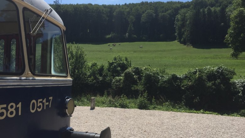 View from the front garden towards the wagon, © M. Schorn