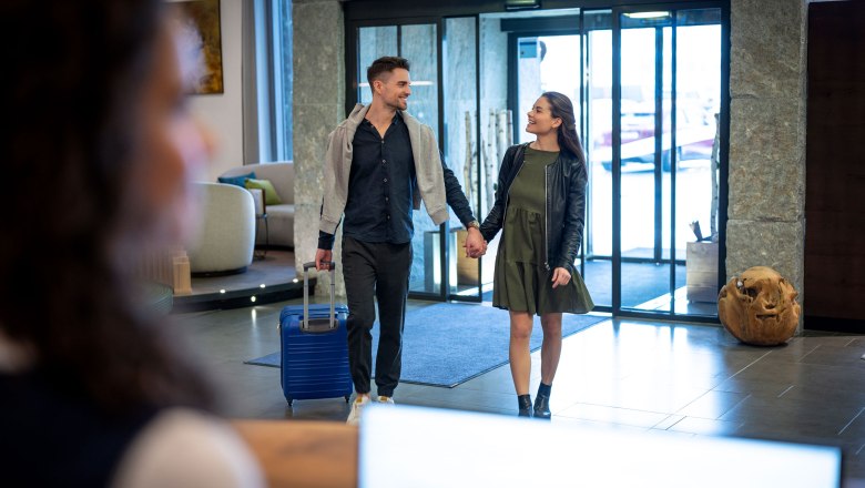 Arrival at the Sole Felsen Hotel, &copy; Sole Felsen Welt, Peter Beier