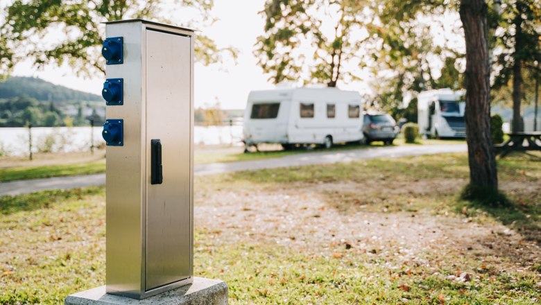 Power connection, &copy; Marbach Camping