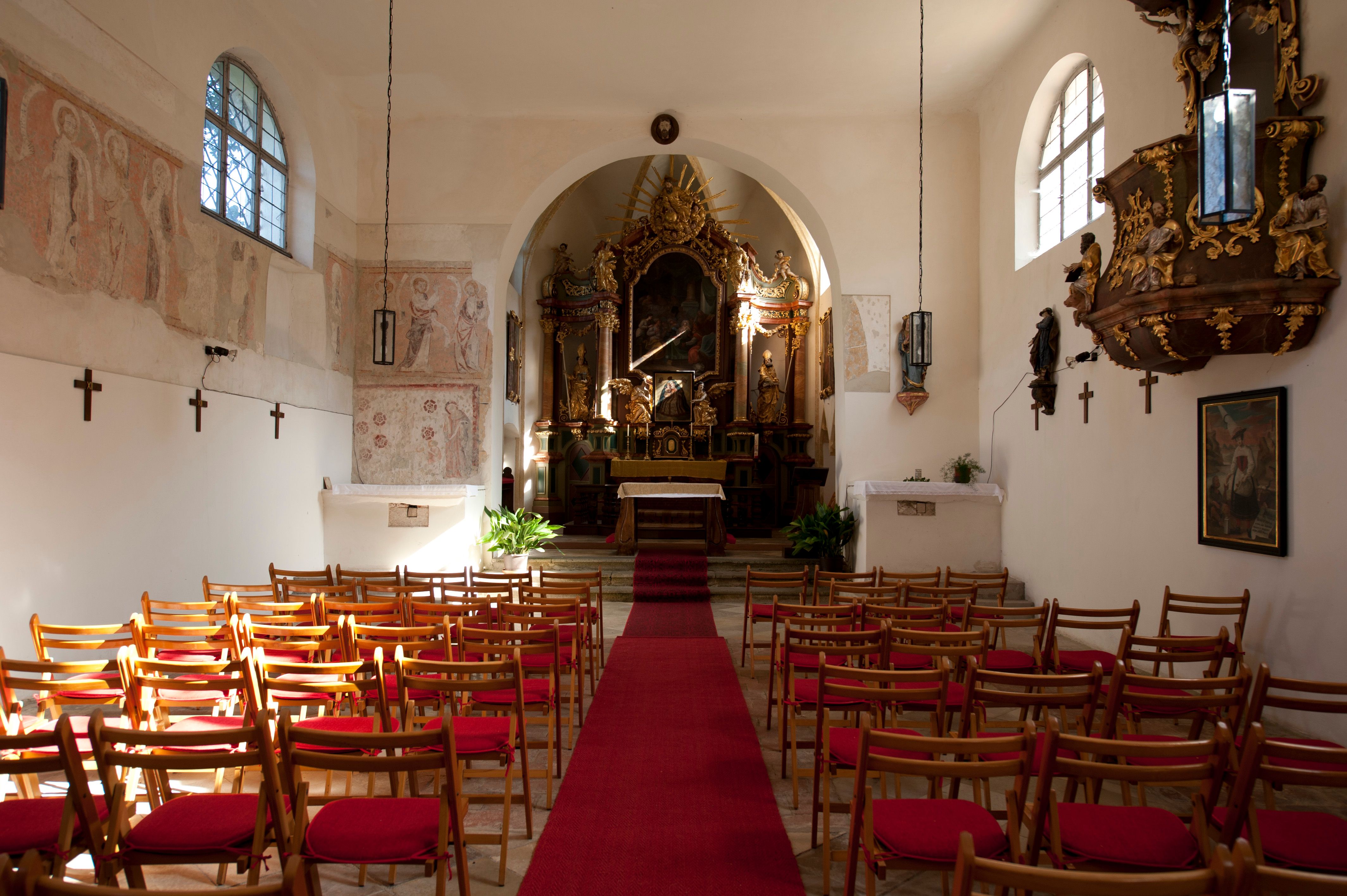 Filial templom St. Johannim Mauerthale Belsőépítészet