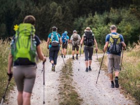 Wanderer auf dem Weg, &copy; Daniela Matejschek
