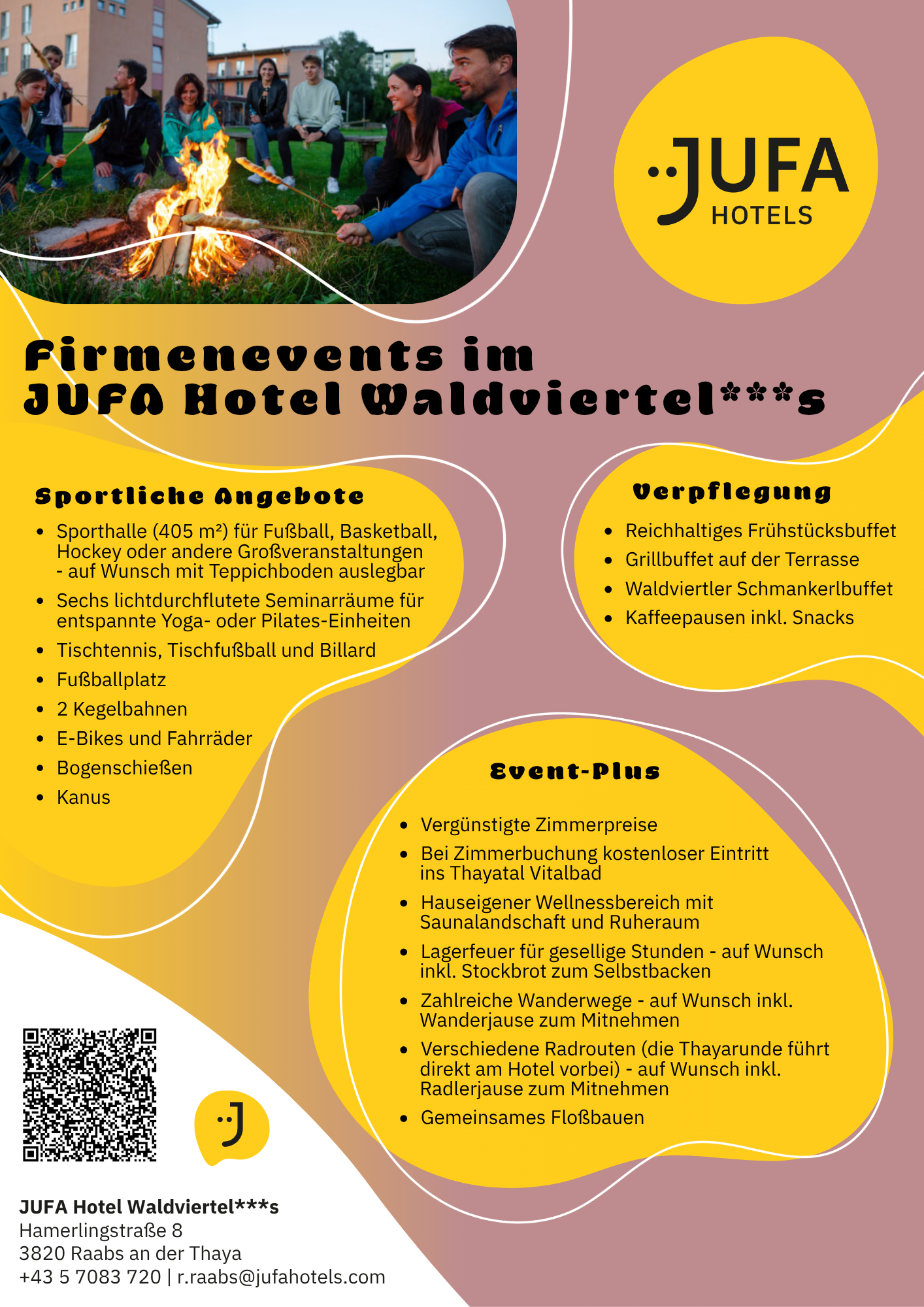 Céges rendezvények a JUFA Waldviertelnél