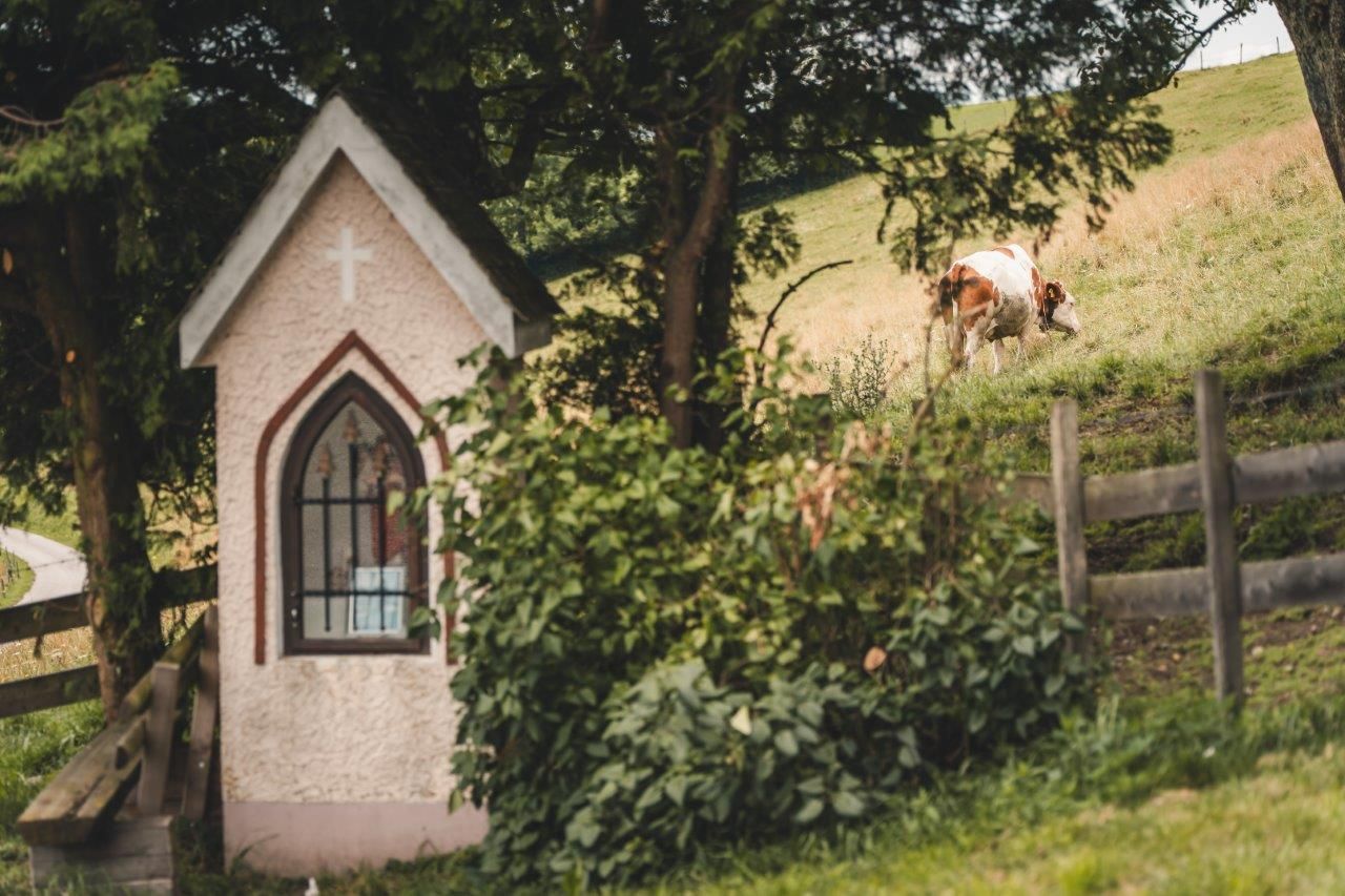 Almhaus Hochkogel vendéglő, amely gyümölcsleveket, ill. mustot is forgalmaz