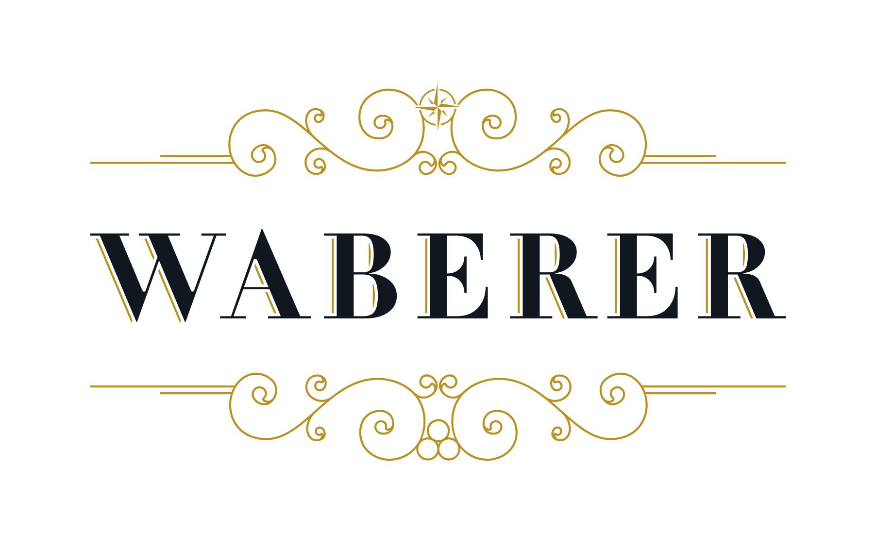 Logó a "WABERER" felirattal és arany díszítéssel.