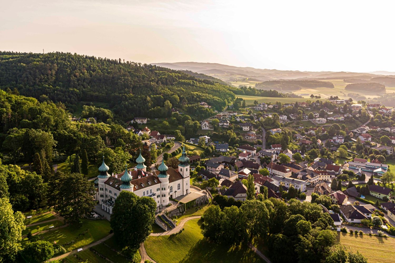Artstetten kastély légifelvétel