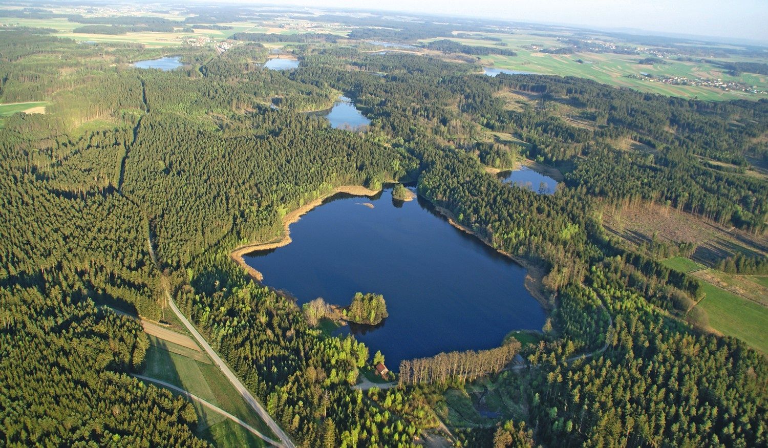 Hoheneich erdő és tavak