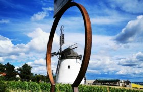 Key experience with a view of the windmill, &copy; Weinstra&szlig;e Weinviertel
