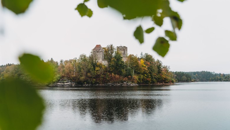 Ottenstein reservoir - view of the Lichtenfels ruins, &copy; Line Sulzbacher