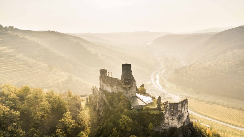 Autumn landscape with Senftenberg ruins, © Robert Herbst