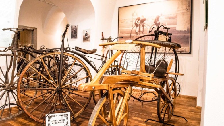 Bicycle museum exhibit, &copy; Mia Bodenstein