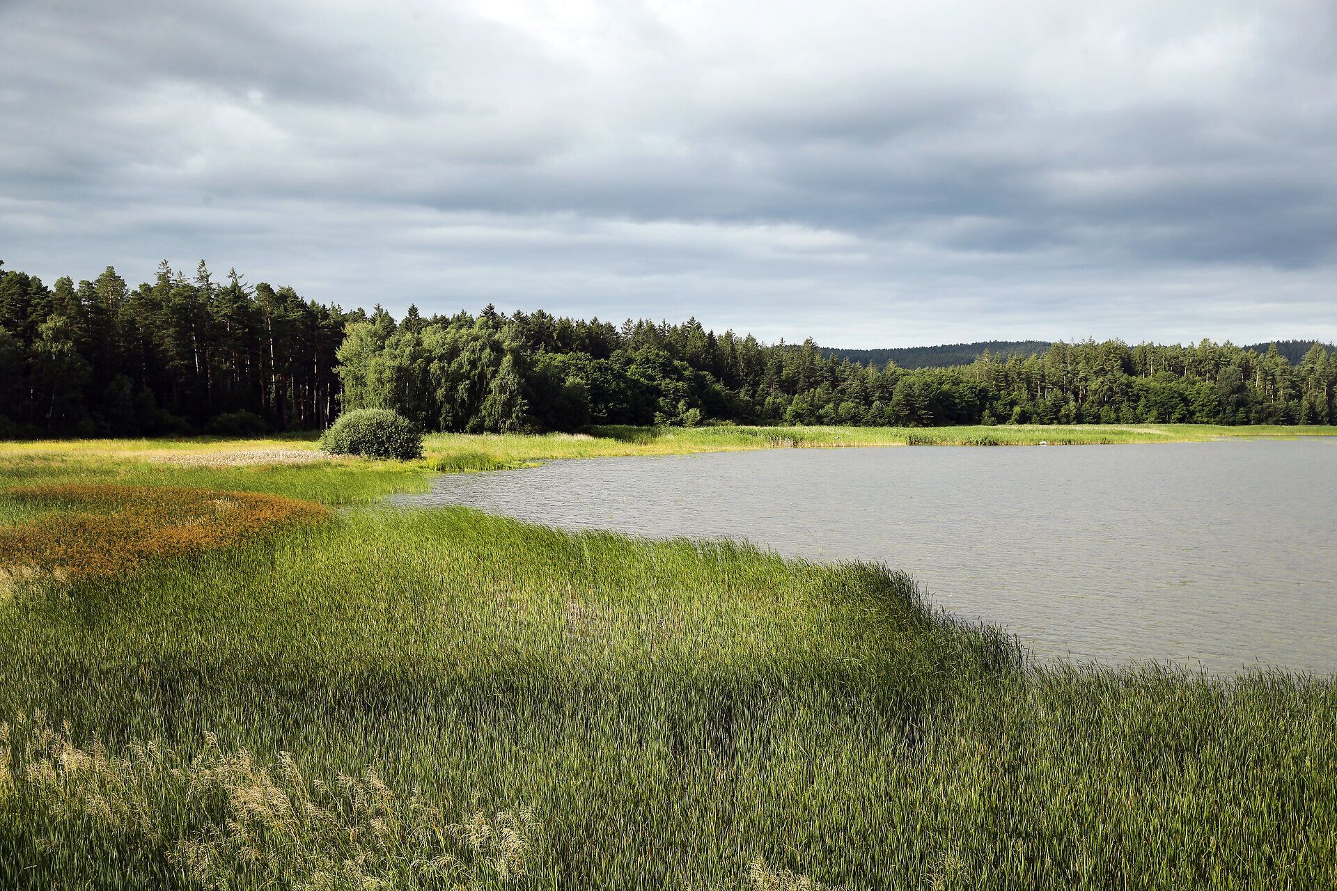 A buja zöldövezet és dombok által körülvett Edlesberg-tó békés hangulatot áraszt. A víz lágy hullámzása tükrözi a felhőket és a környező természetet, miközben madárcsicsergés töri meg a csendet. Ideális hely a természet szerelmeseinek és a kikapcsolódásra vágyóknak.