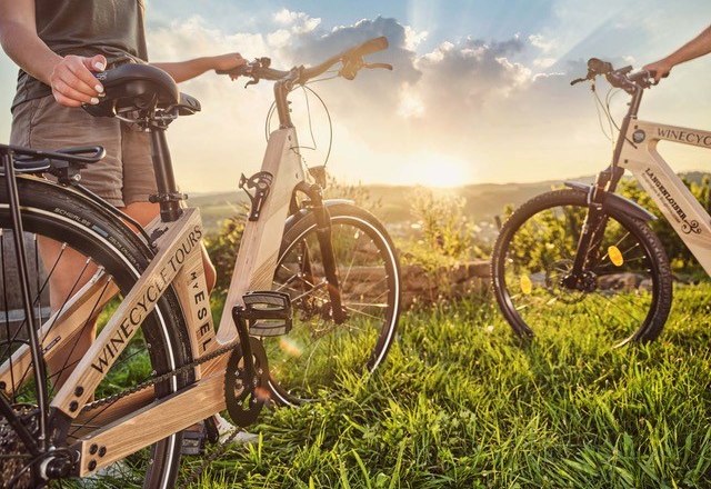 Guided tours with the Holz e-bike, &copy; WinEcycle Tours