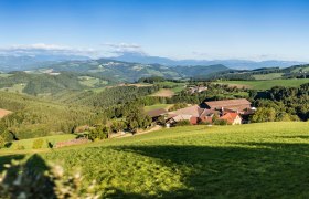 Ausblick von der Ebenhofer H&ouml;he in Edlitz &uuml;ber die H&uuml;gellandschaft bis zum Schneeberg, &copy; Wiener Alpen