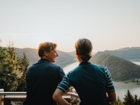 Radfahrer an der Schlögener Schlinge, © WGD Donau Oberösterreich Tourismus GmbH