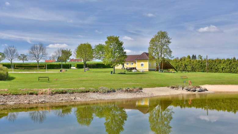 Swimming pond nearby, &copy; Matthias Ledwinka