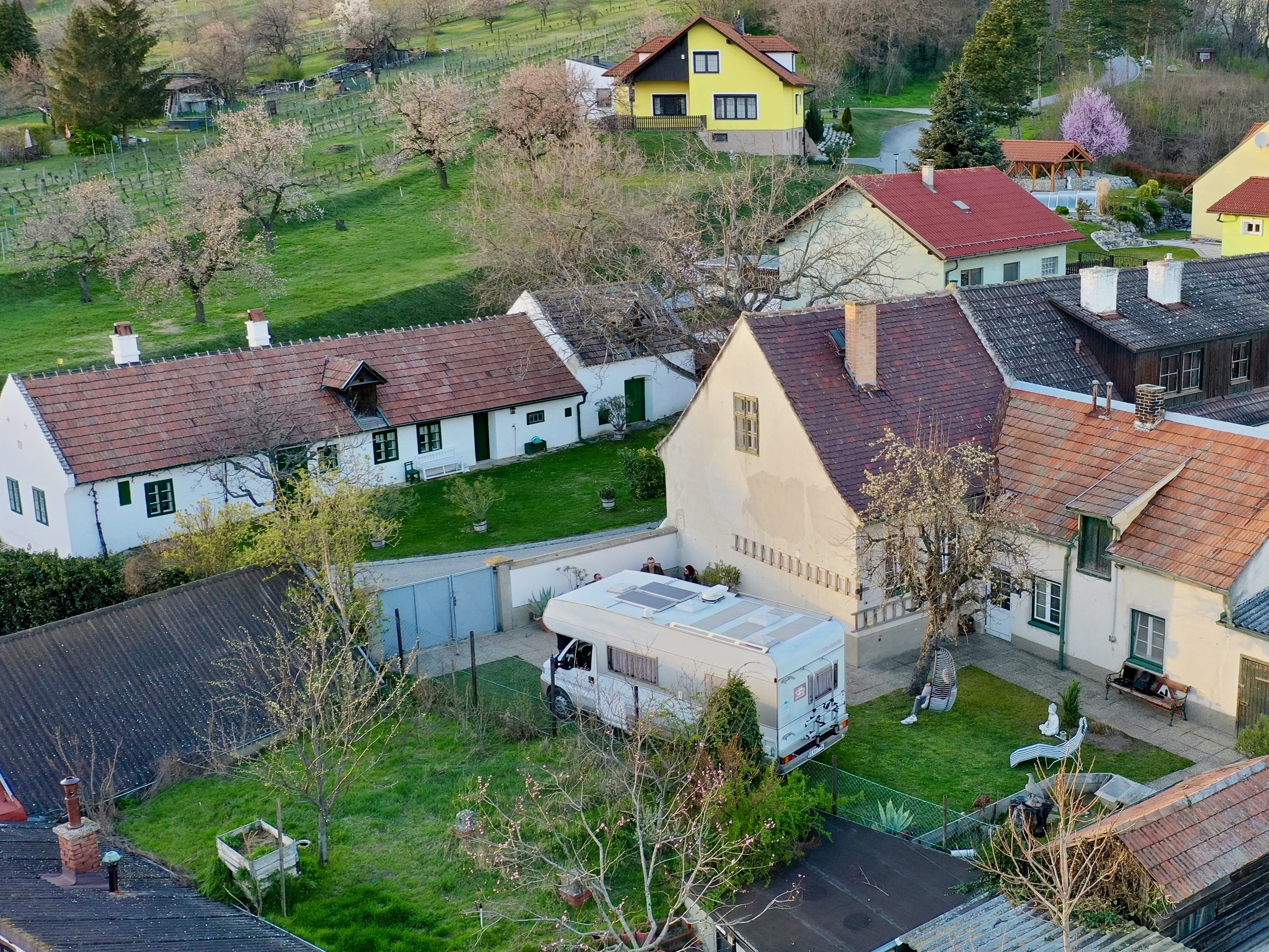 A Königswarte parkoló légifelvétele 