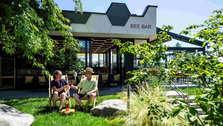 In the garden in front of the Bee Bar, &copy; Robert Herbst