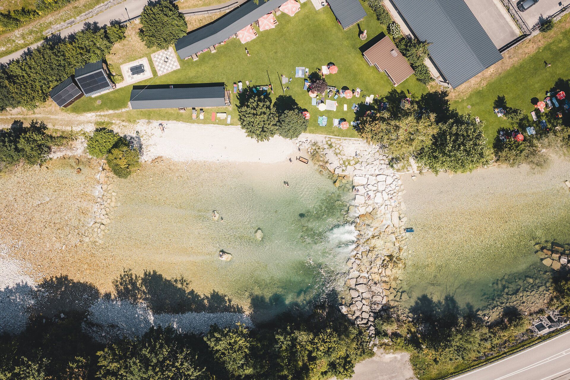 Hollenstein an der Ybbs strandfürdő madártávlatból