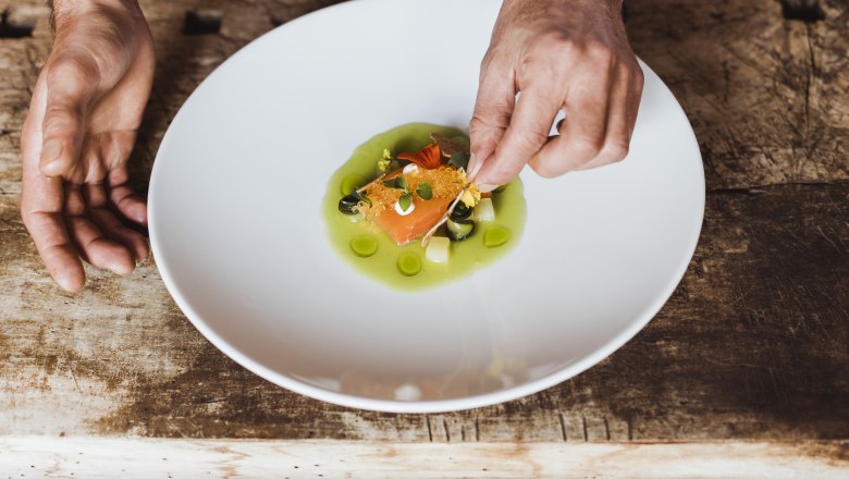 Lightly marinated Ysper salmon trout, char caviar, © Niederösterreich Werbung/David Schreiber