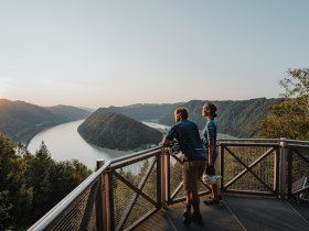 Radfahrer an der Schlögener Schlinge, © WGD Donau Oberösterreich Tourismus GmbH
