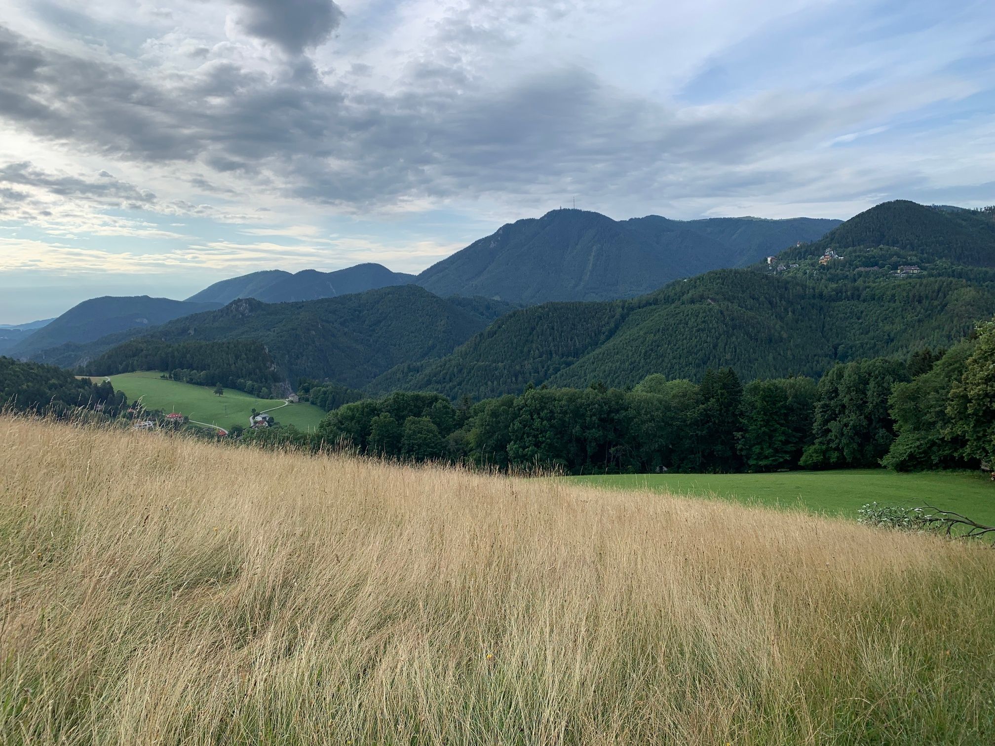 Kilátás Breitensteinből Semmering felé