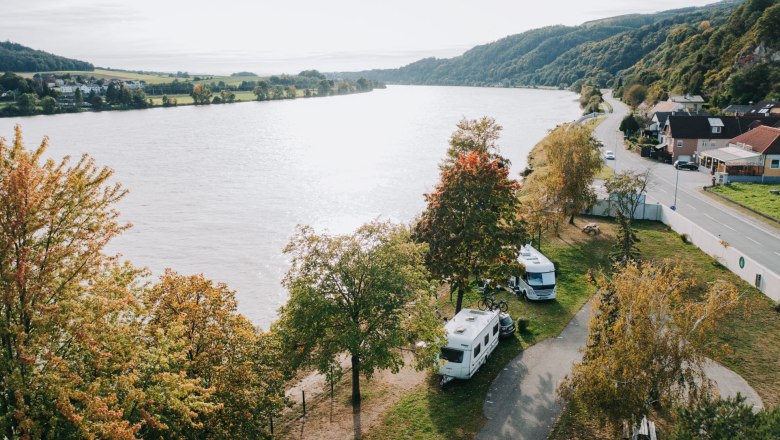 Aerial view of Camping Marbach, &copy; Marbach Camping
